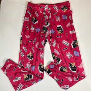 Legally Blonde Drawstring Sleep Pants M Polyester Blend Pink Sleepwear